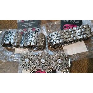 Paparazzi Jewelry Lot Of 3 Bracelets Stretch Silver Bling